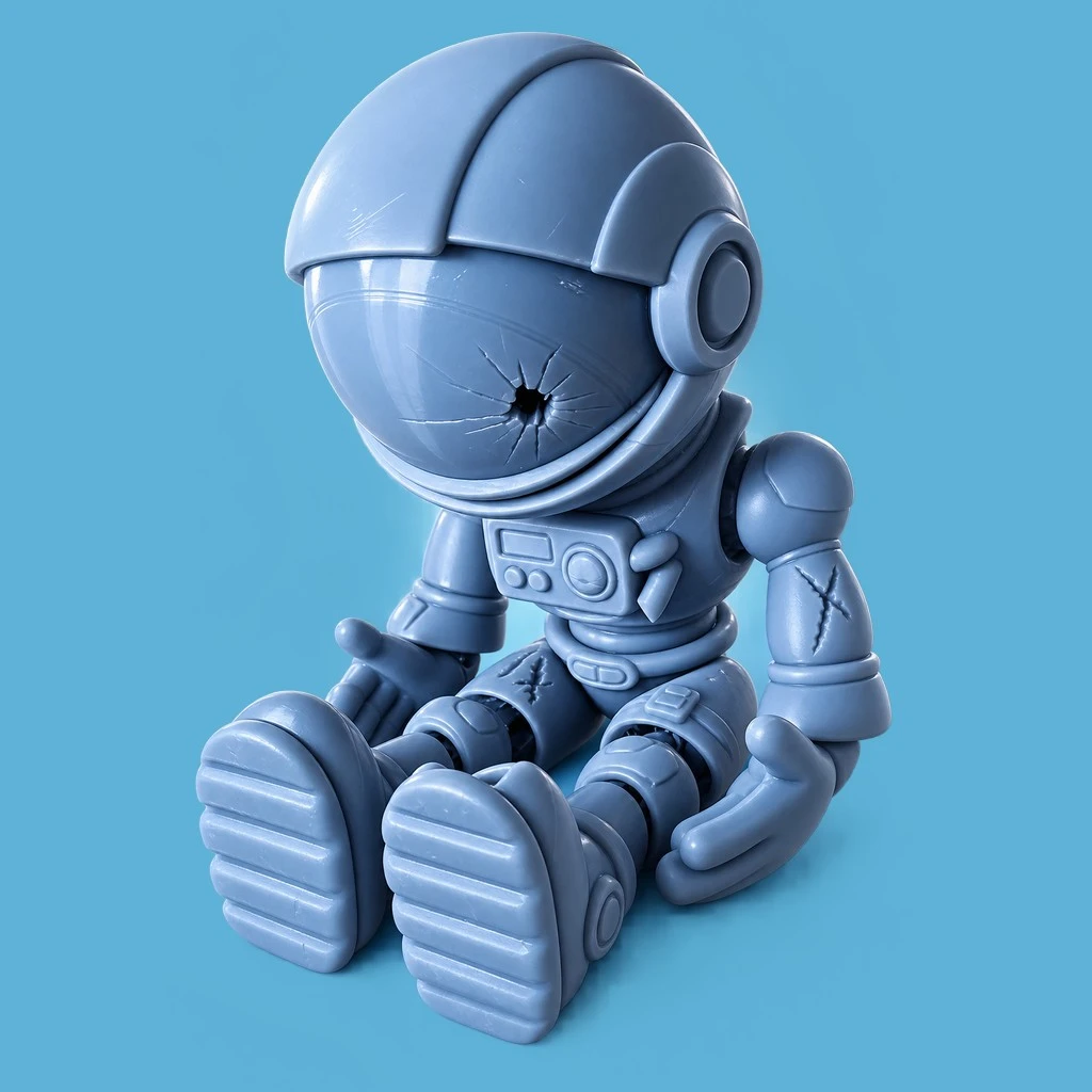 3D фигурка из смолы Раненый рыцарь
