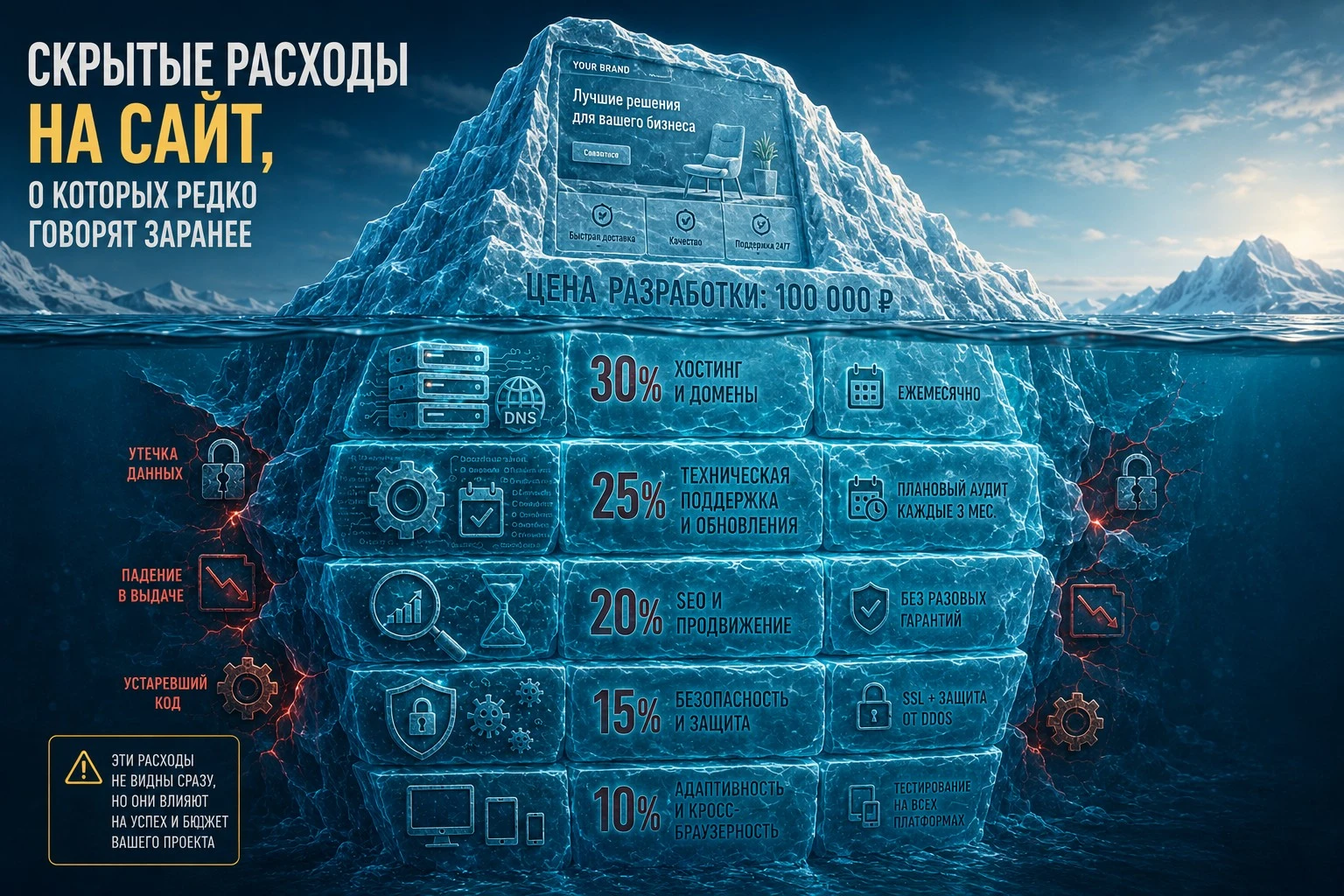 Скрытые расходы на сайт, о которых редко говорят