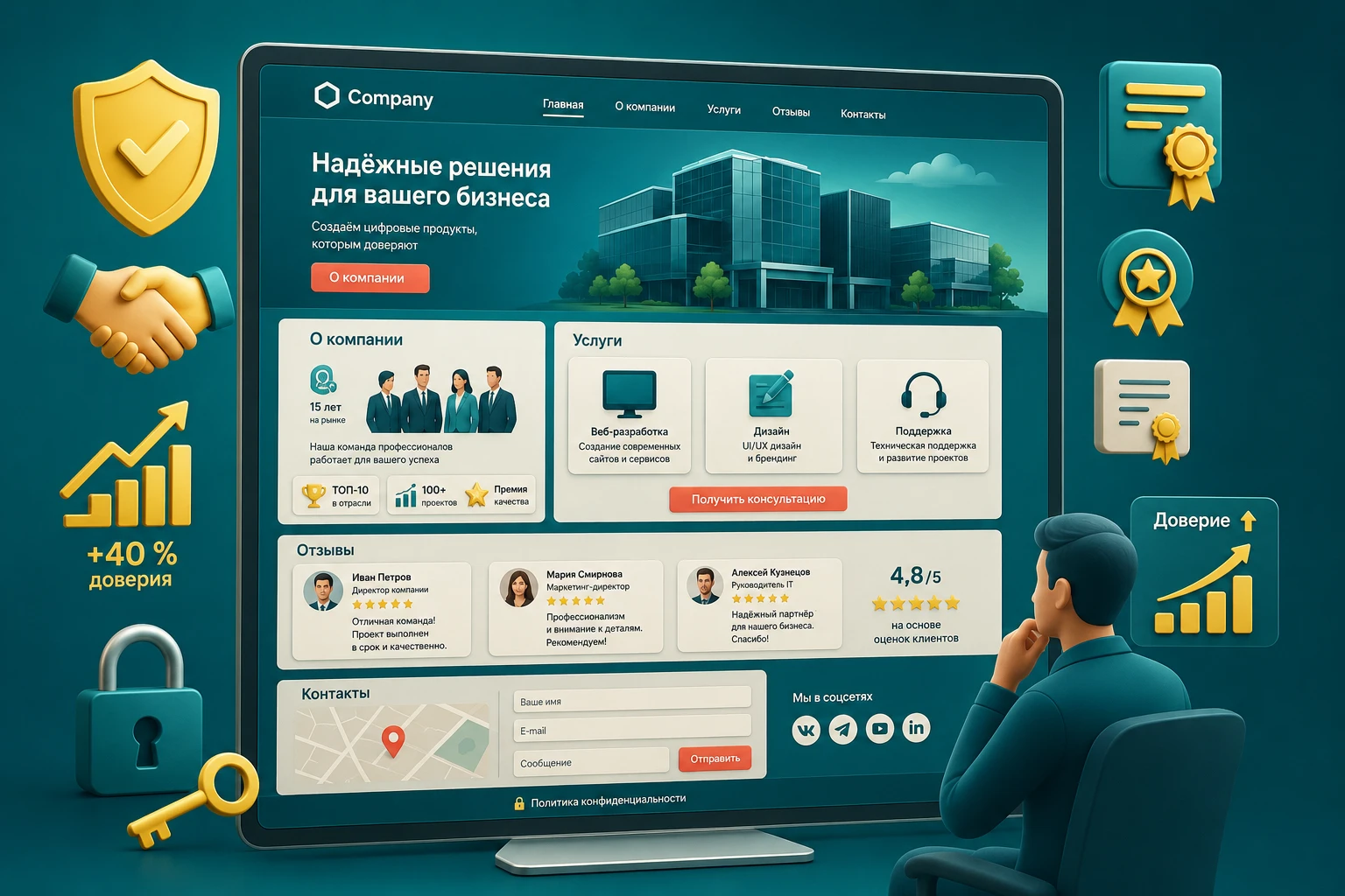 Разработка сайта компании